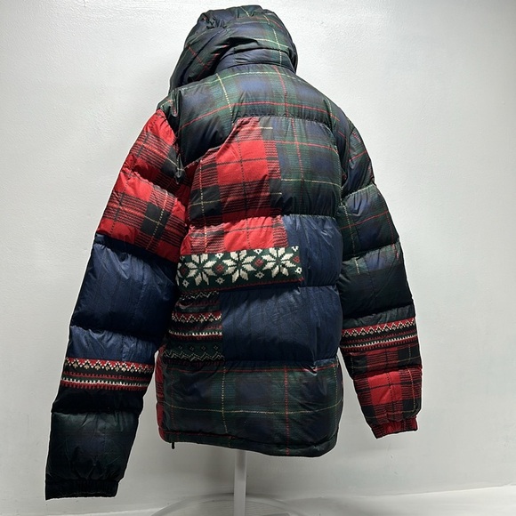 Polo Ralph Lauren The Gorham Ripstop Bomber Puffer Jacket Coat Patchwork L Large - Picture 8 of 12